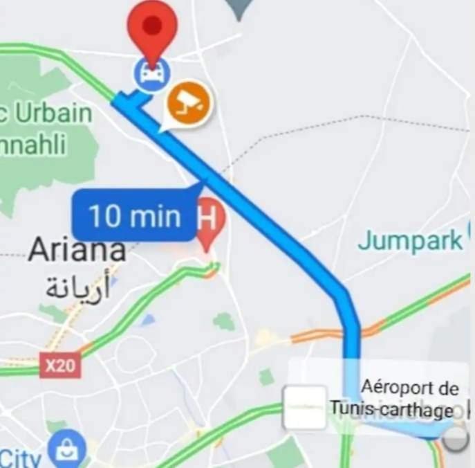 Studio, Cite La Gazelle ,Pas Jafar, Quartier Calme 10 Min De L'Aeroport Pres Du Technopark Bagian luar foto